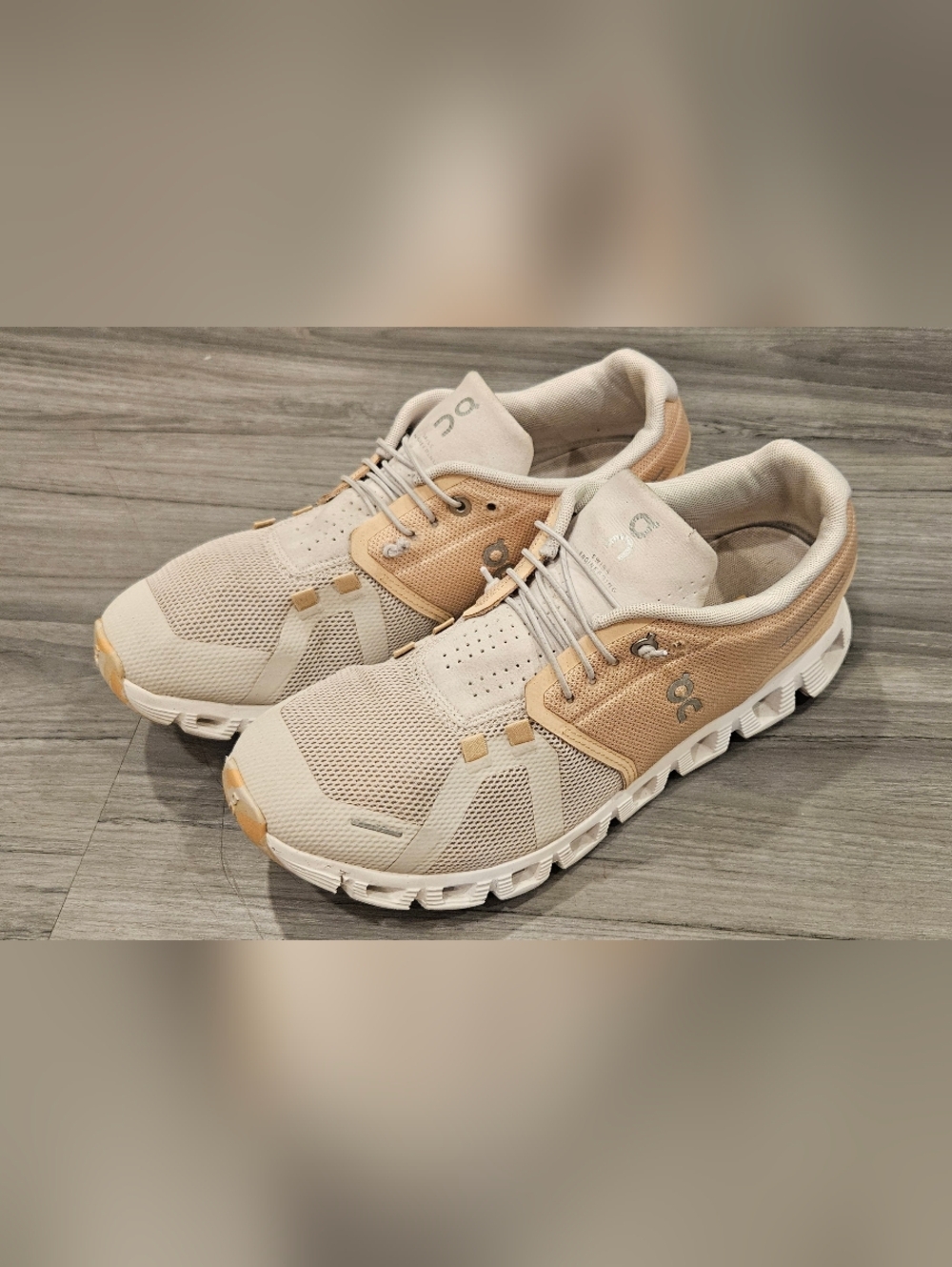 ON Cloud 5 Fuse 'Savannah Pearl' Women 9.5 US Running Shoes Sneakers Beige